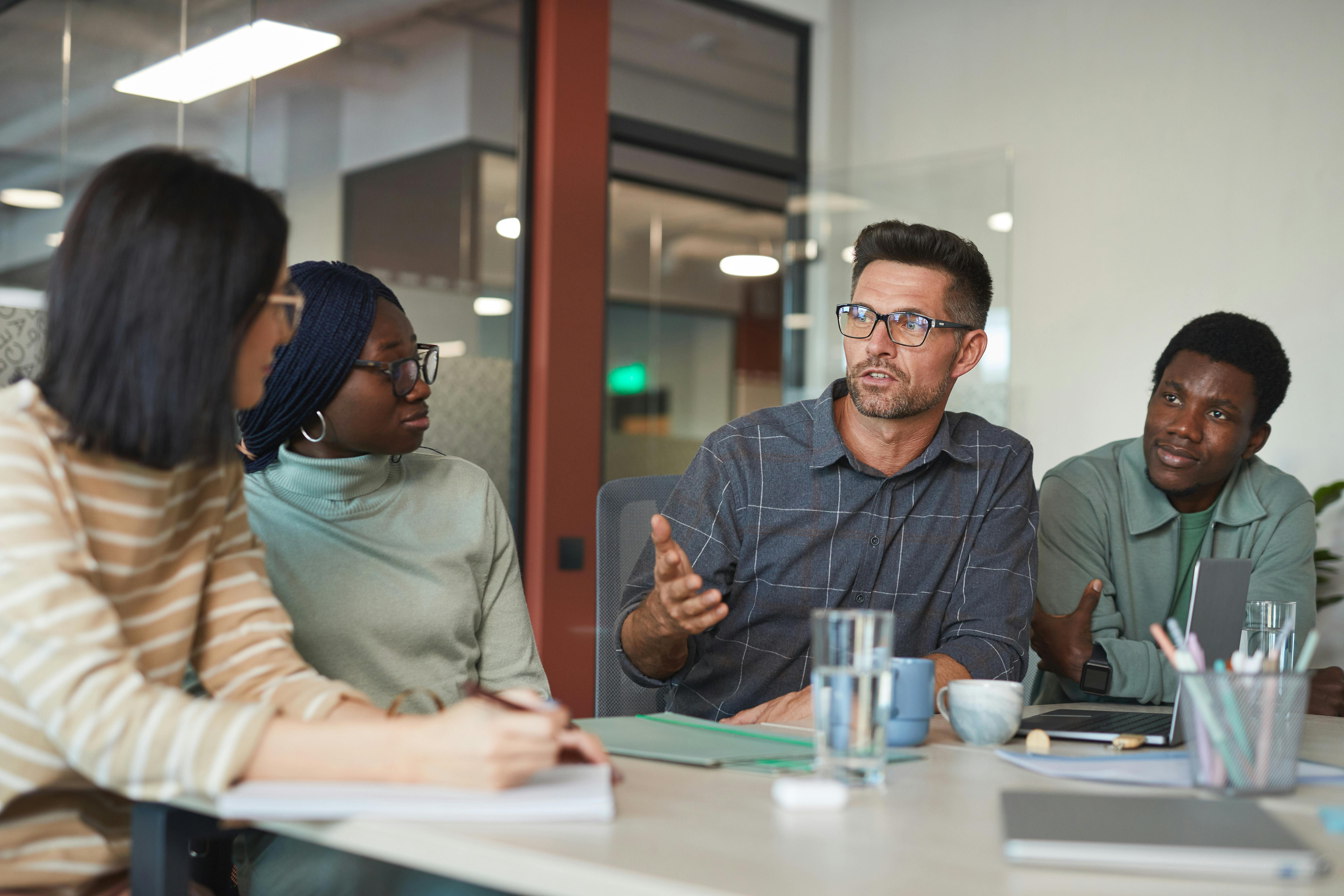 IT professionals collaborating